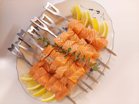 Feuerspiess Catering mit Lachs