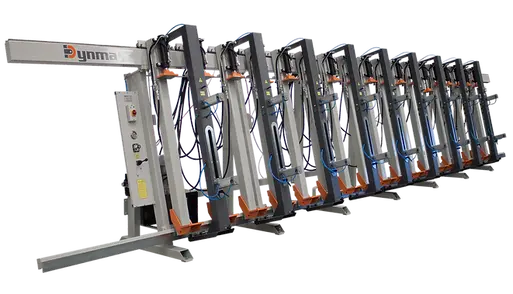 The PAH is a hydraulic press especially designed for lipping work with medium thickness solid wood, in the production of laminated beams and for all kinds of edge joining.