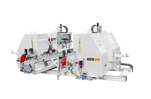 The edge-banding machine ENDMASTER-K select.line enables double-sided processing with automated through-feed and ensures accurate machining of workpiece ends of narrow parts