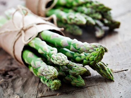 Oven roasted asparagus with herb vinaigrette