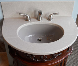 Vanity with integrated bowl
