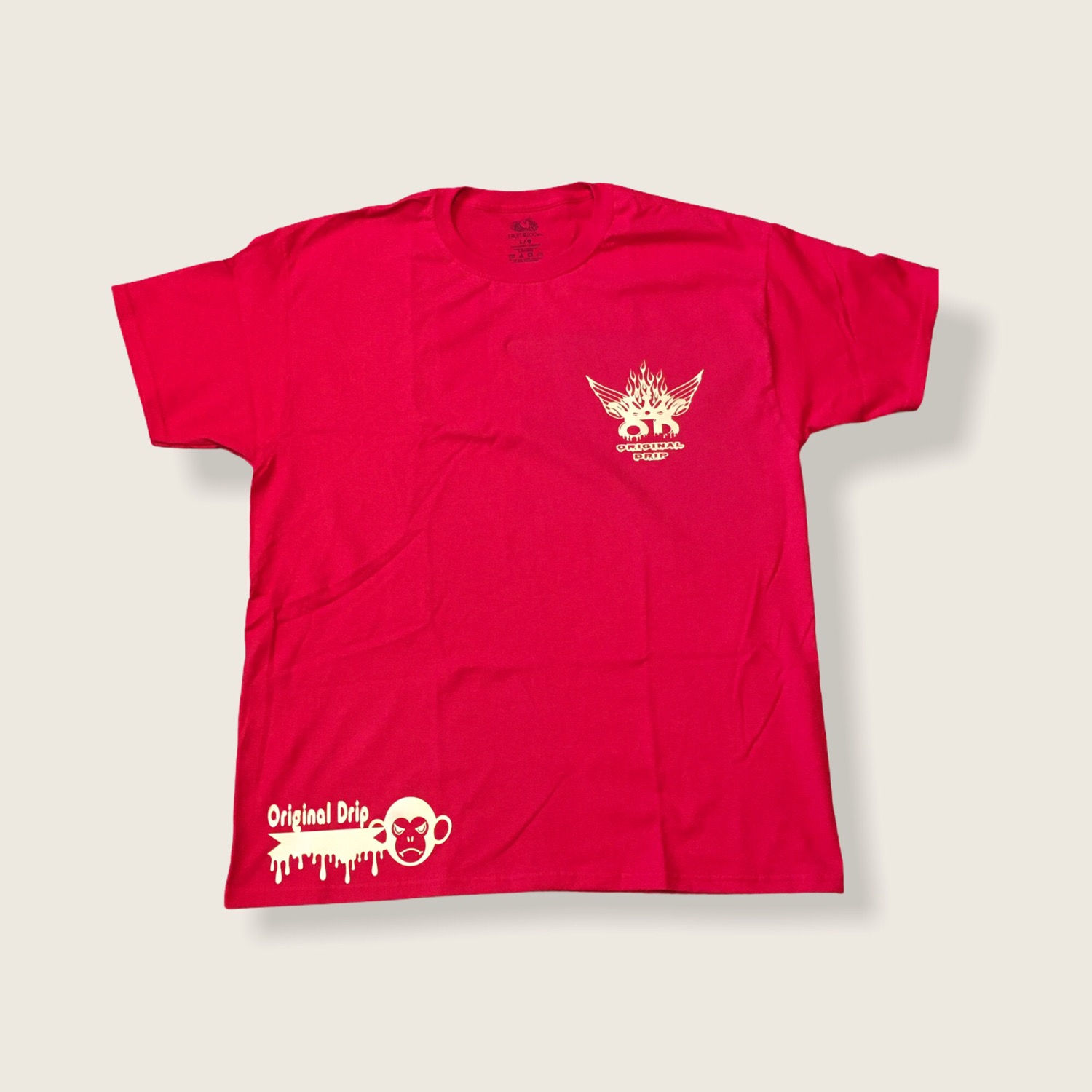 Red and gold original drip logo t-shirt ( bananas edition )