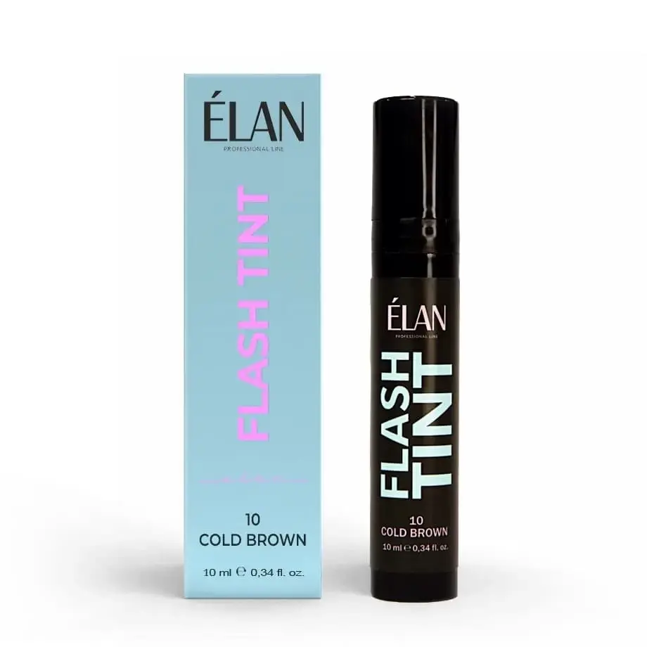 Фарба для брів та вій Elan Flash Tint №10 Cold brown, 10мл