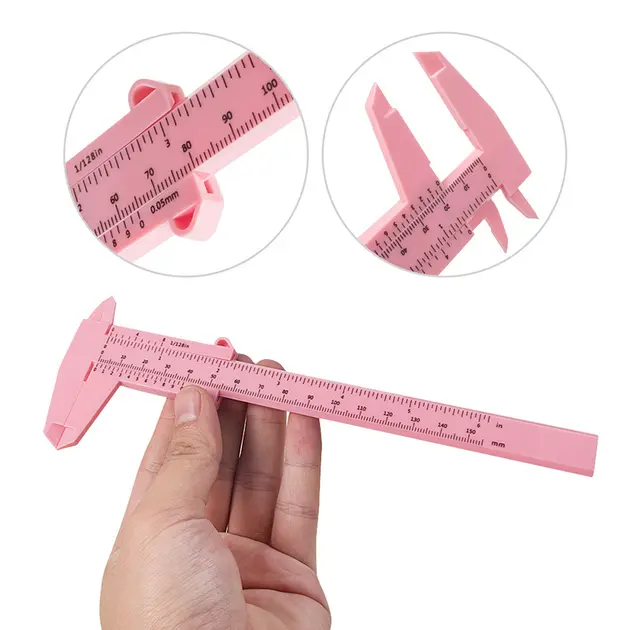 Штангенциркуль для моделювання брів, рожевий