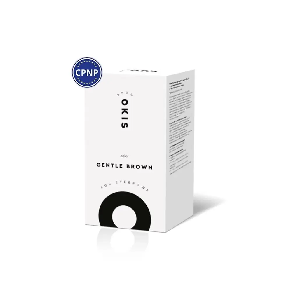 Фарба для брів Okis Brow Gentle Brown з екстрактом хни, з окислювачем, 15мл