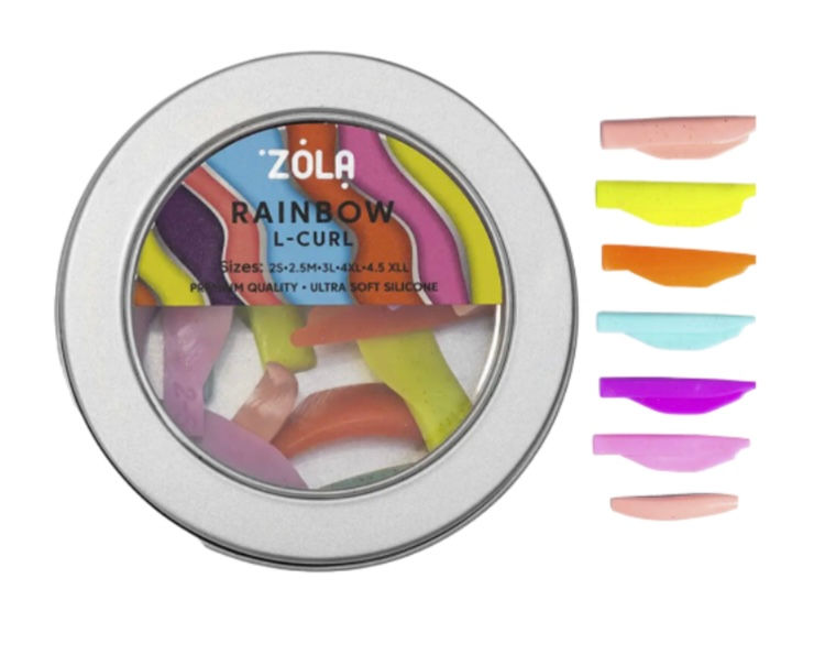 Набір бігуді силіконових Zola Rainbow L-Curl (2S, 2.5M, 3L, 4XL, 4.5XLL)