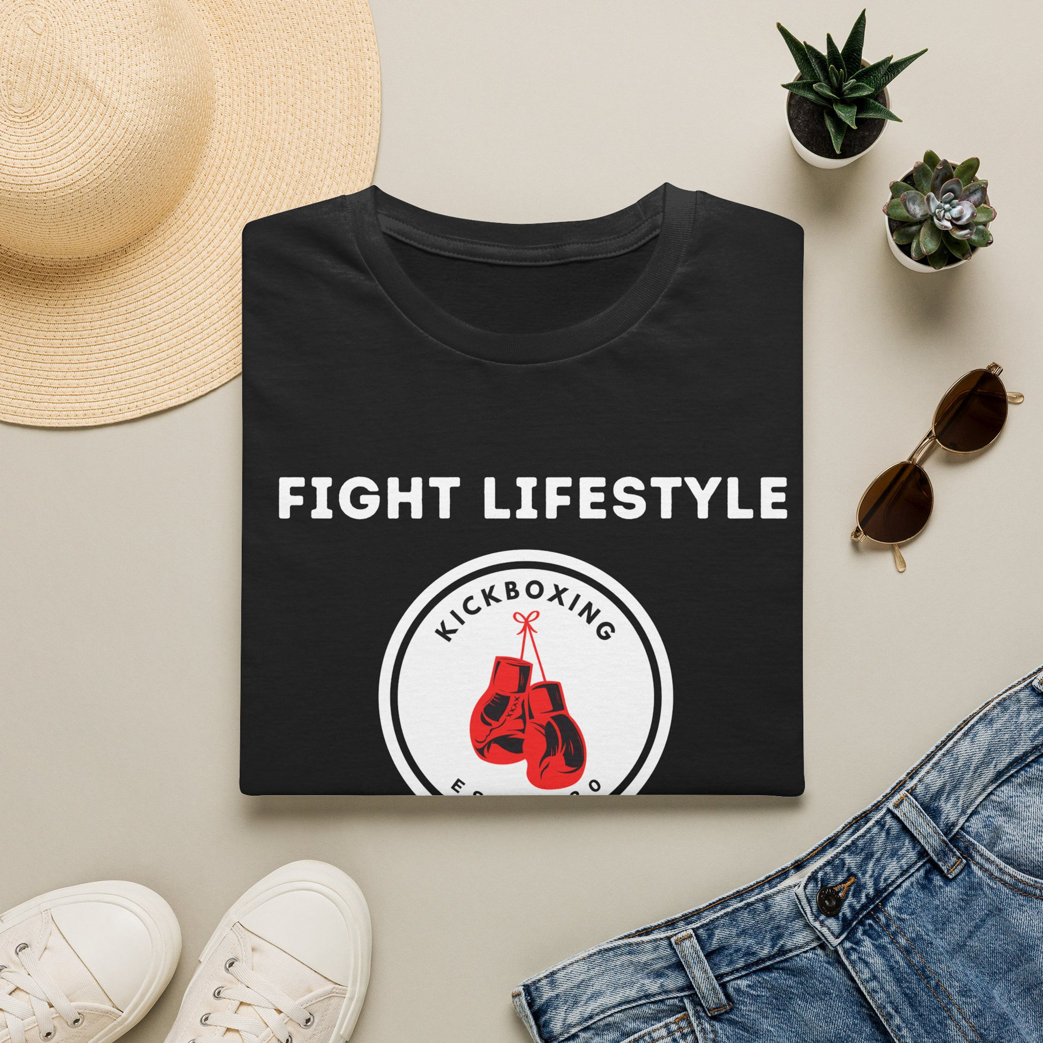 Fight Lifestyle Crew Neck T-Shirt (White Logo)