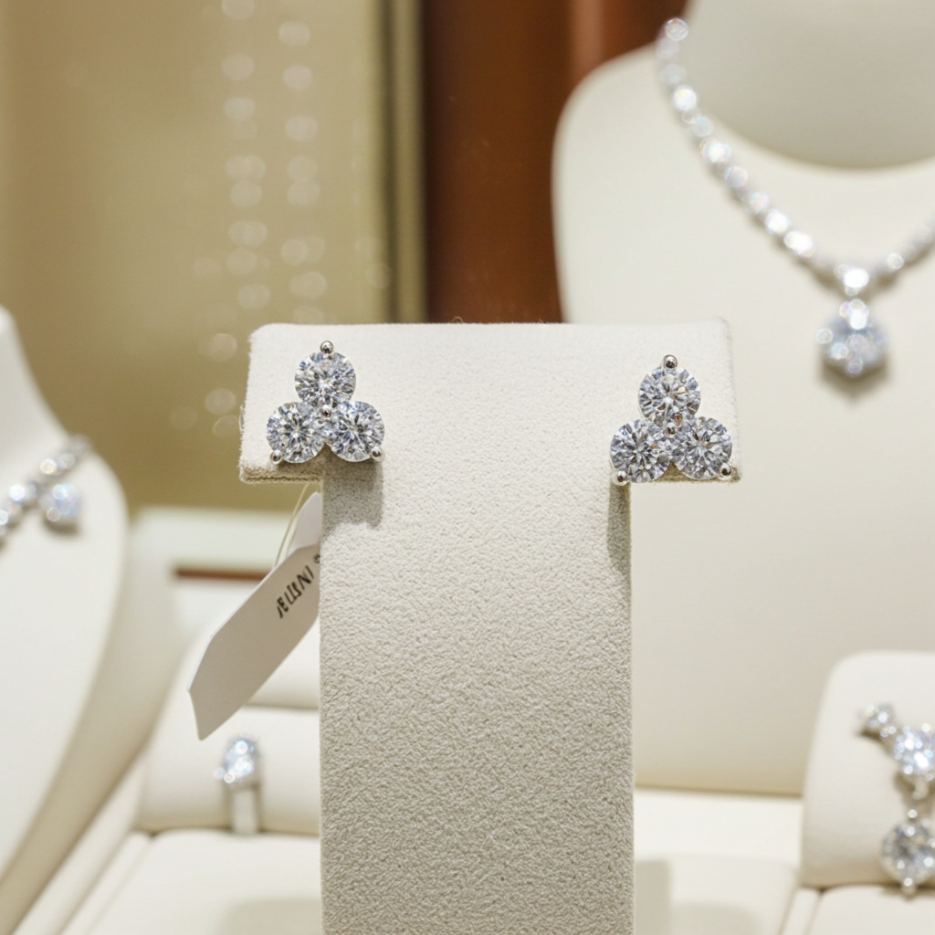 Orecchini - 18 carati Oro bianco - 0.42ct. tw. Diamante (Naturale)