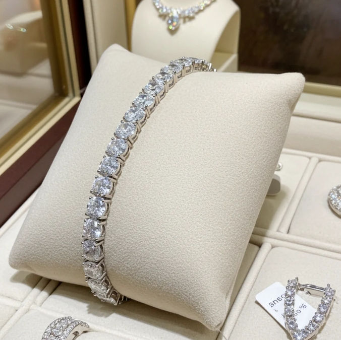 Miniatura: Bracciale - 18 carati Oro bianco - 32 ct. tw. Diamante (Coltivato in laboratorio