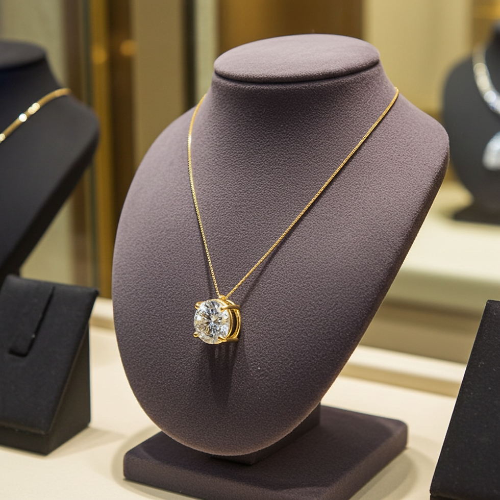 الصورة المصغرة: Collana con ciondolo - 18 carati Oro giallo  0.57 ct. tw. Diamante (Nat