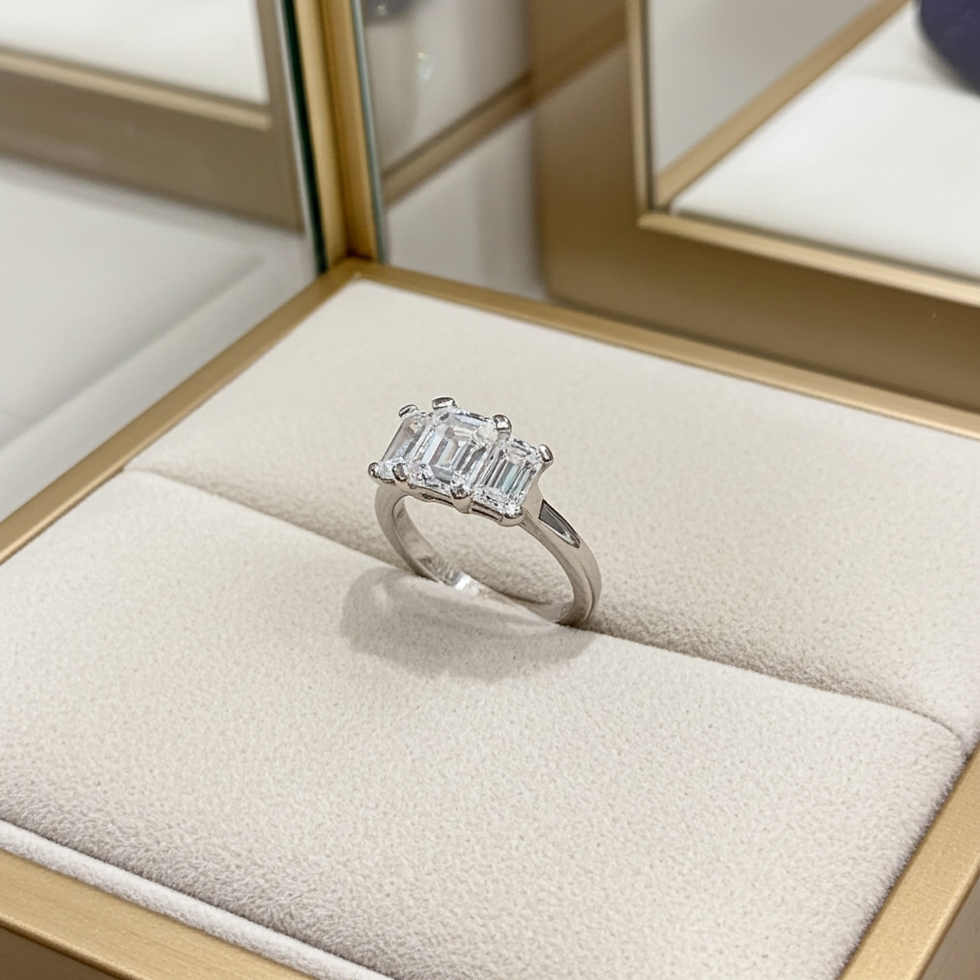 Miniatura: Anello - 18 carati Oro bianco - 1.30ct. tw. Diamante (Naturale)