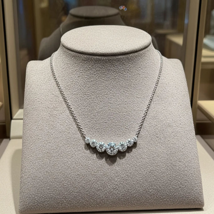 Miniatura: Collana con diamanti naturali 0,88 ct