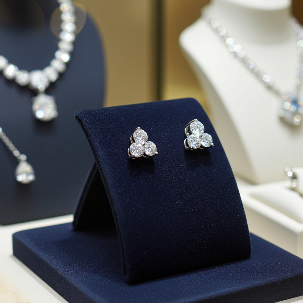 Orecchini - 18 carati Oro bianco - 0.60ct. tw. Diamante (Naturale)
