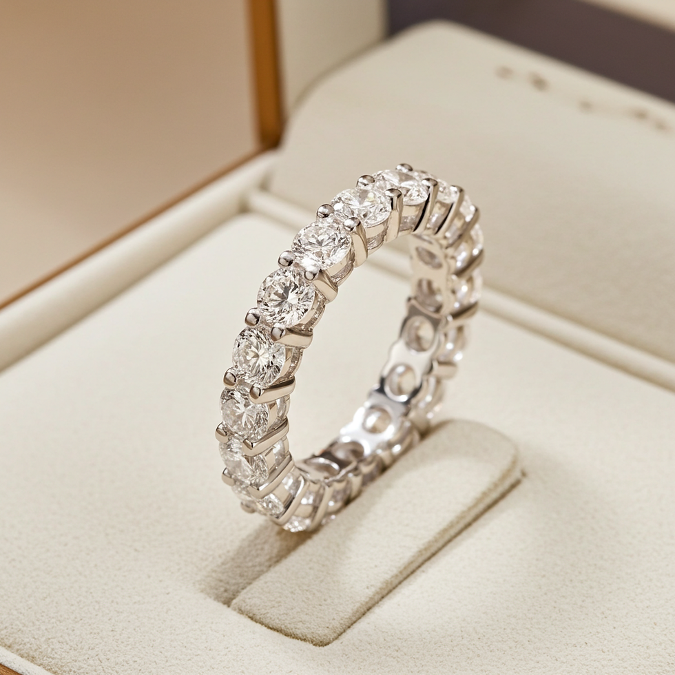 الصورة المصغرة: Anello riviera - 18 carati Oro bianco - 1.80ct. tw. Diamante Naturale