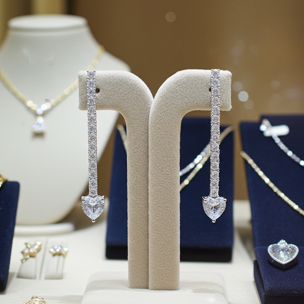 Miniatura: Orecchini Tennis - 18 carati Oro bianco - 2,22ct. tw. Diamante (Natural