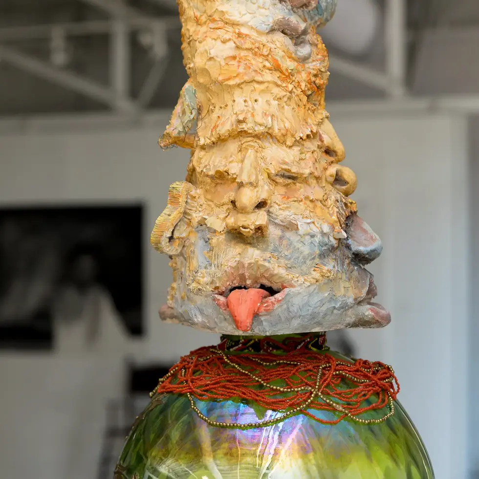 Blaaaaabbbbb | Painted Ceramic,  Glass | Found Objects | 1'x2.5'