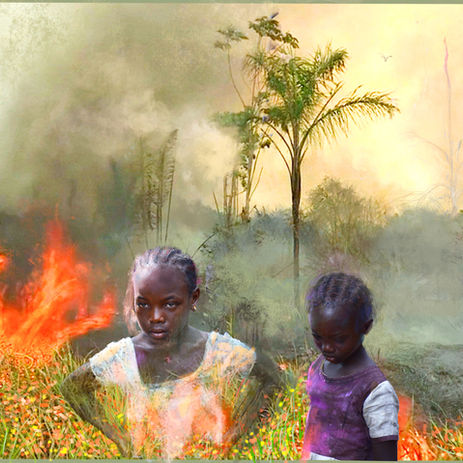 Digital artwork by Tyrone Geter exploring the relationship between technology, energy, and human creativity.