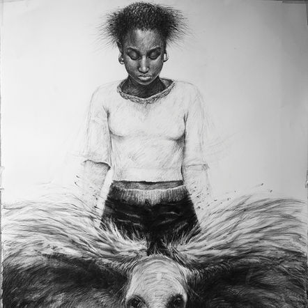 Woman with elephant