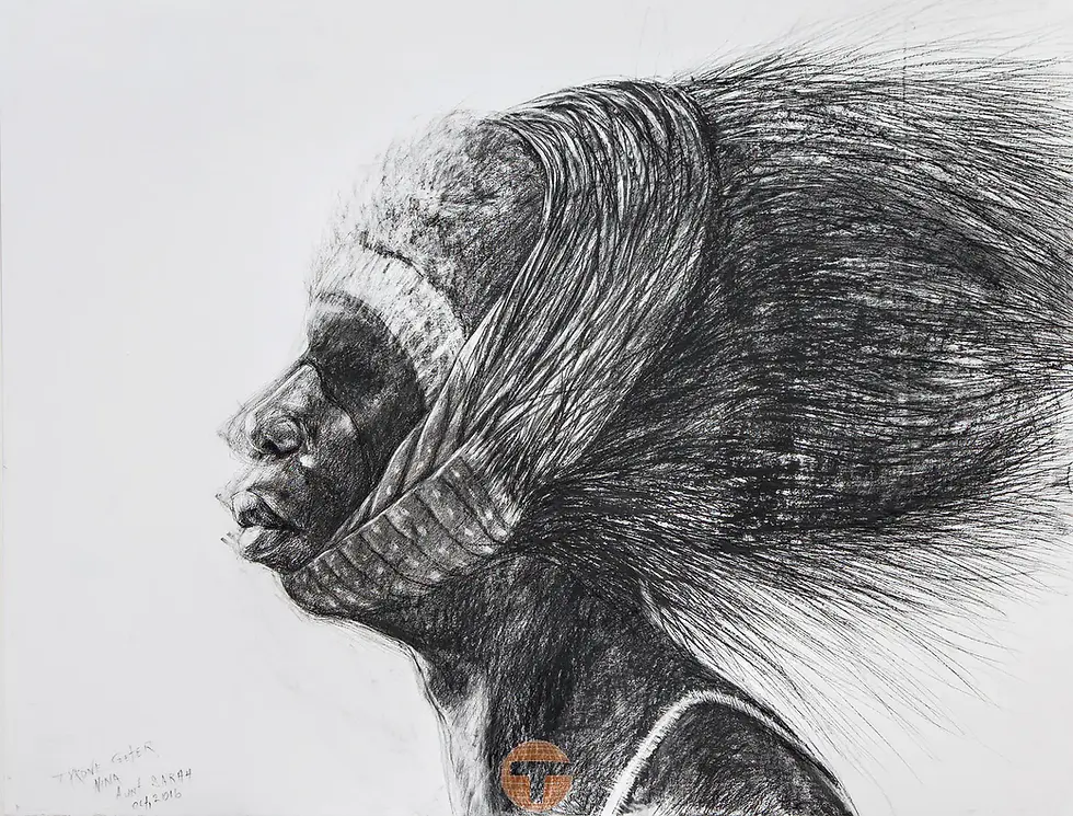 Aunt Sara | Charcoal | 35" x 50" 