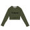 Thumbnail: Eco Luxe Crop Top with Long Sleeves - Army Green