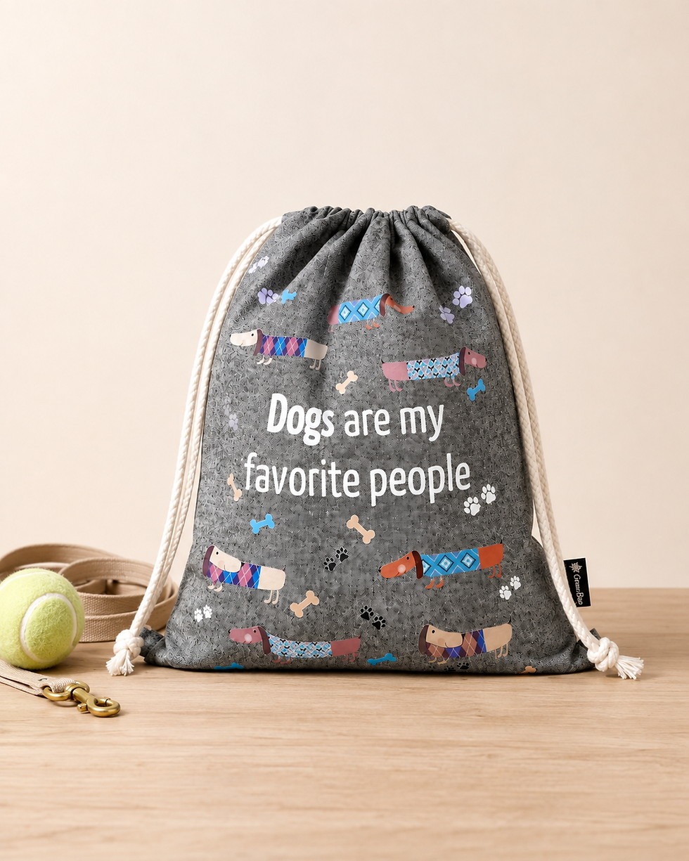 תמונה ממוזערת: Dogs are my favorite people - תיק שרוך