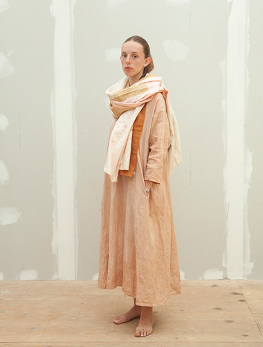 indian linen dresses Linen dress with elastic waist ARUBA