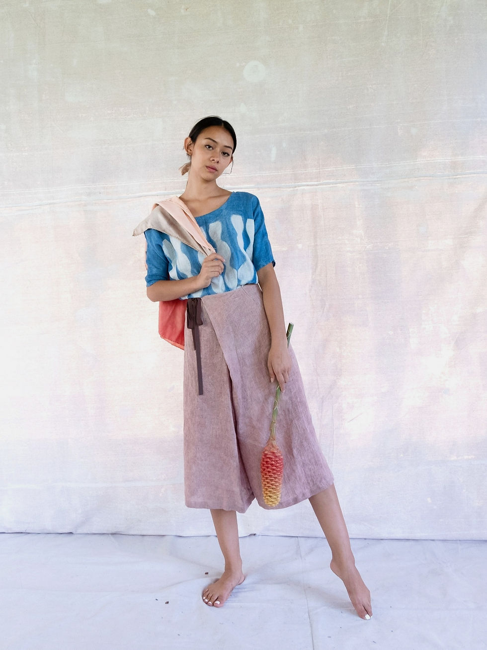 サムネイル： Front Detailed Culotte Pants Avocado Dye