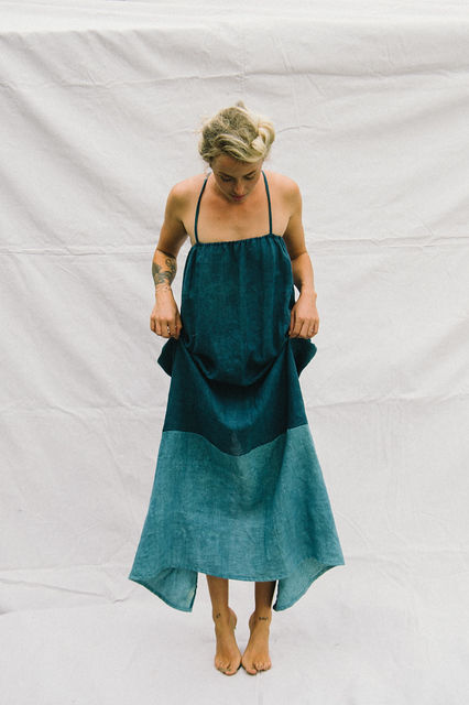 Thumbnail: Linen Elastic Strap Dress