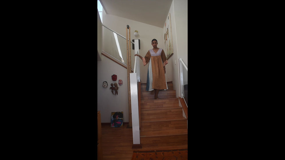 Thumbnail: w/s Multi Colored Paneled Smock Dress (suggested Retail $950)