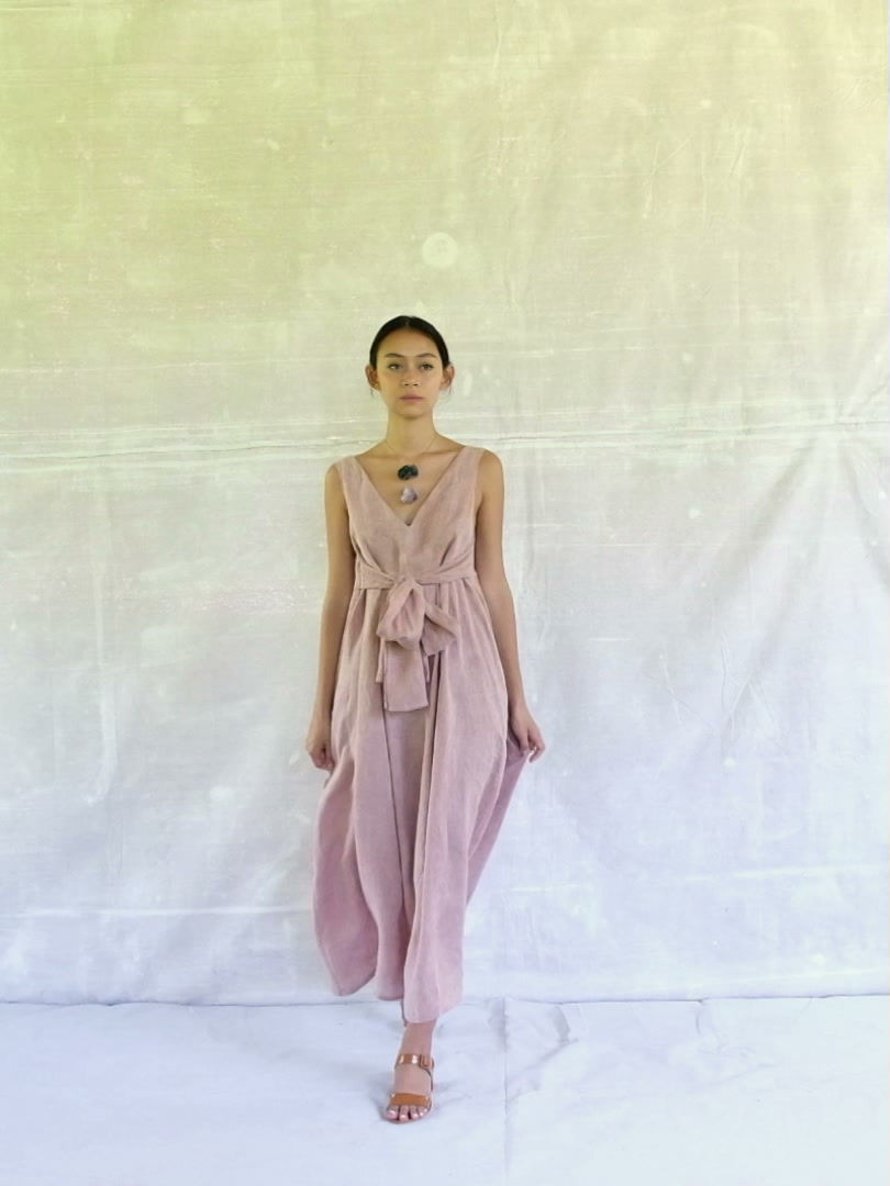 サムネイル： Front Ribbon Maxi Dress
