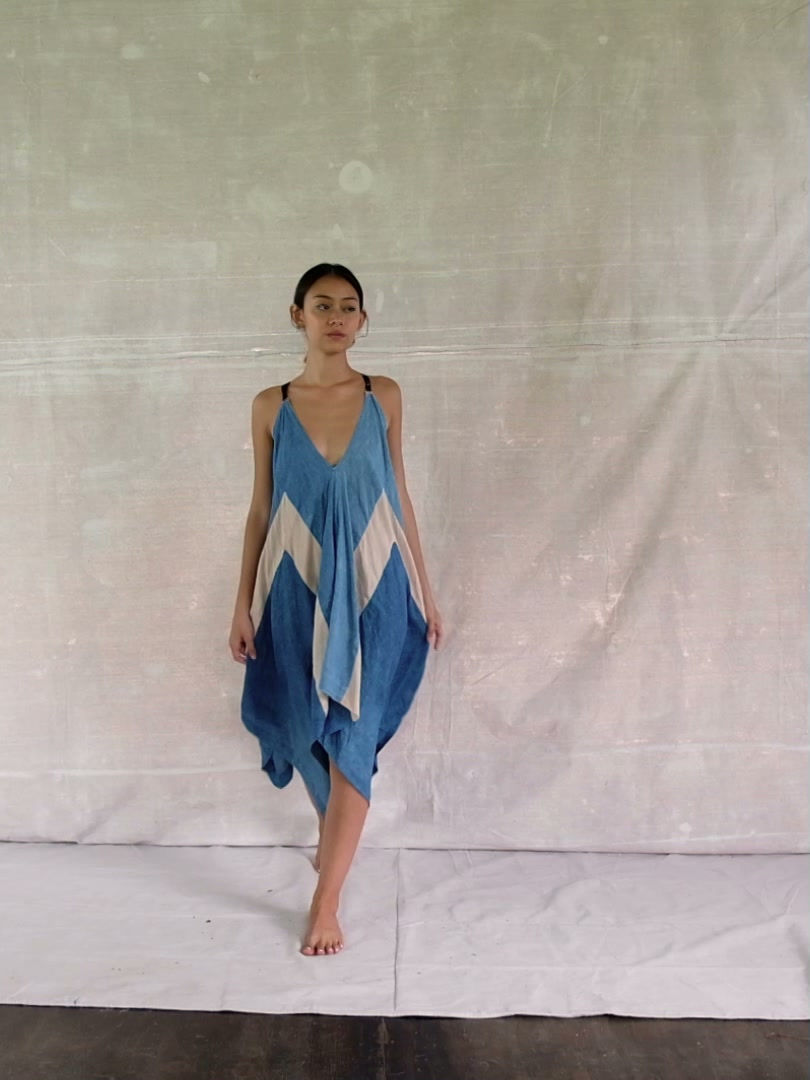 Thumbnail: Three Blocked Patchwork Handkerchief Dress