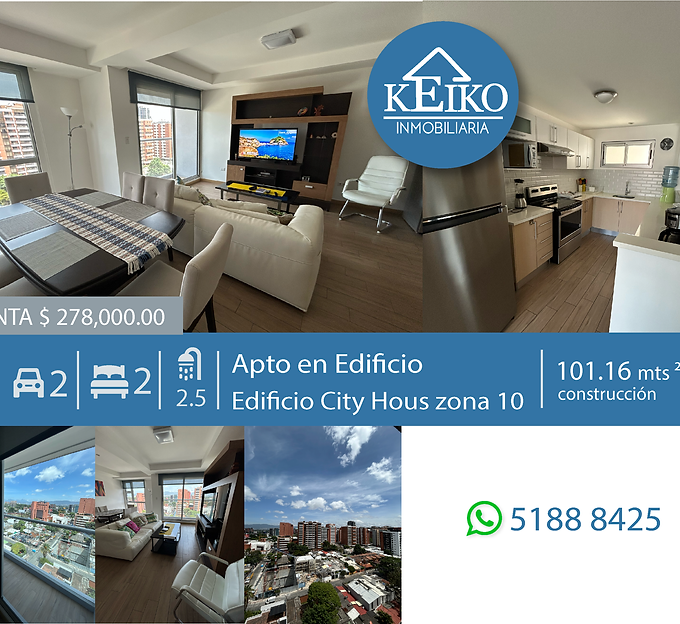 Apartamento en  City Haus – Zona 10
