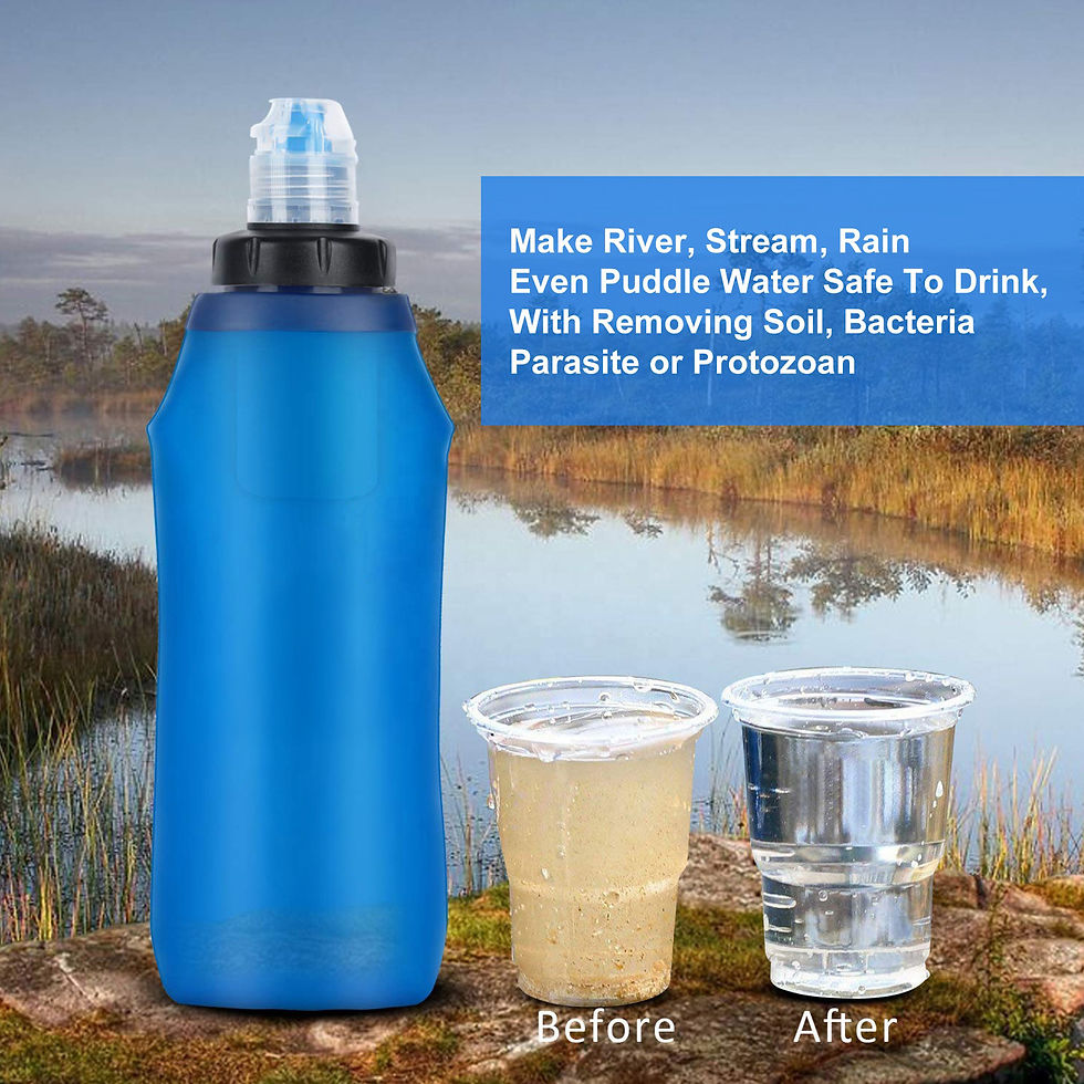 Thumbnail: HygieniSafe Collapsible Water Filtration Bottle