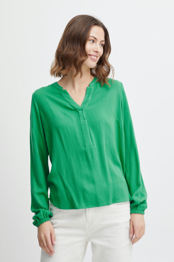 Fransa Holly Green Mix Blouse