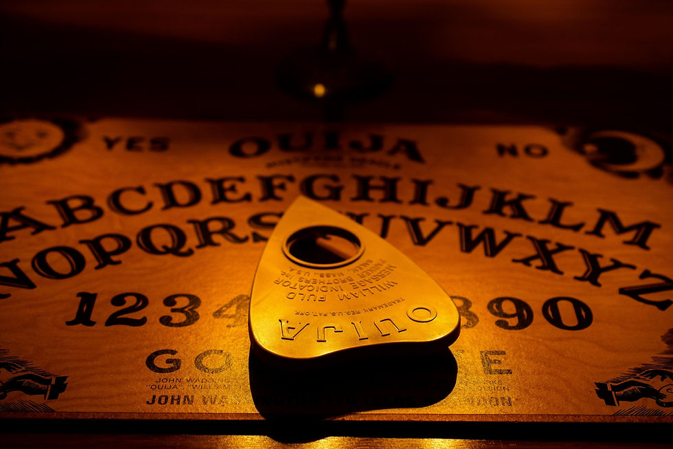 If I haven't freaked you out with the idea of spirits yet, the mentioning of an Ouija board usually does the trick! Another one we can thank Hollywood for.