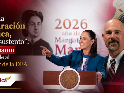 "Es una declaración política, no de sustento": Sheinbaum responde al director de la DEA