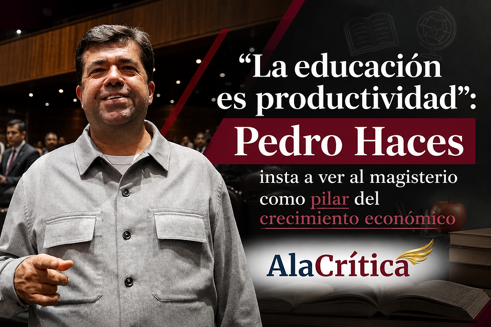 Pedro Haces Barba, hablando sobre la relación entre educación y productividad económica en México