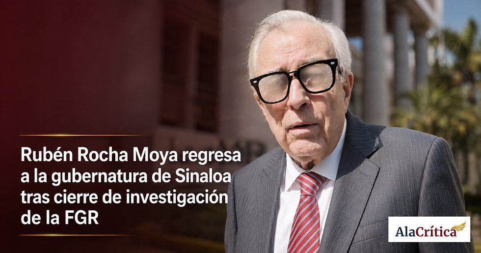 Rubén Rocha Moya regresa a la gubernatura de Sinaloa tras cierre de investigación de la FGR