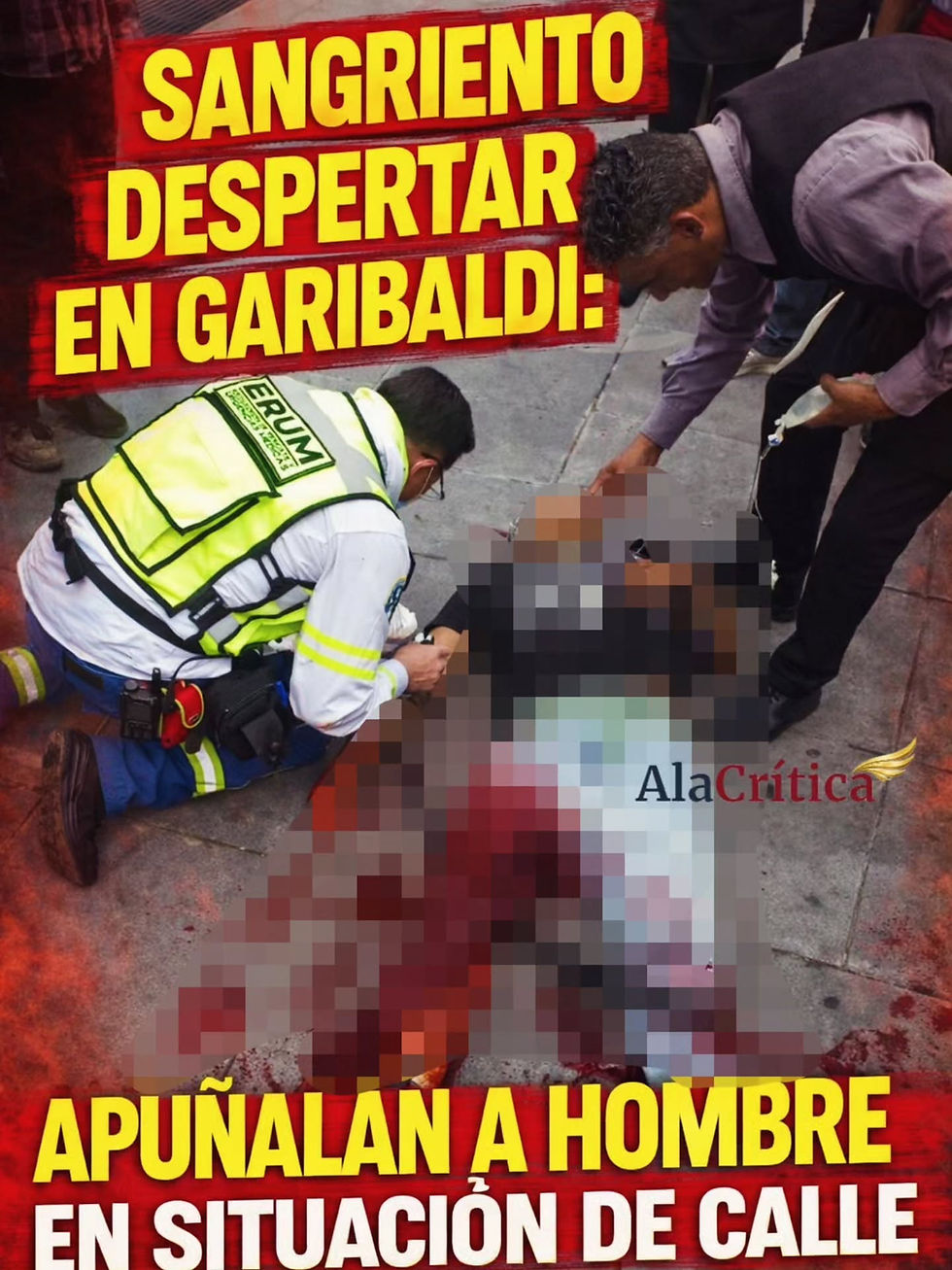 Sangriento despertar en Garibaldi: Apuñalan a hombre en situación de calle