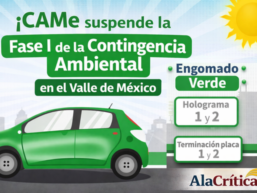 ¡Se acaba la contingencia! CAMe suspende la Fase I en el Valle de México