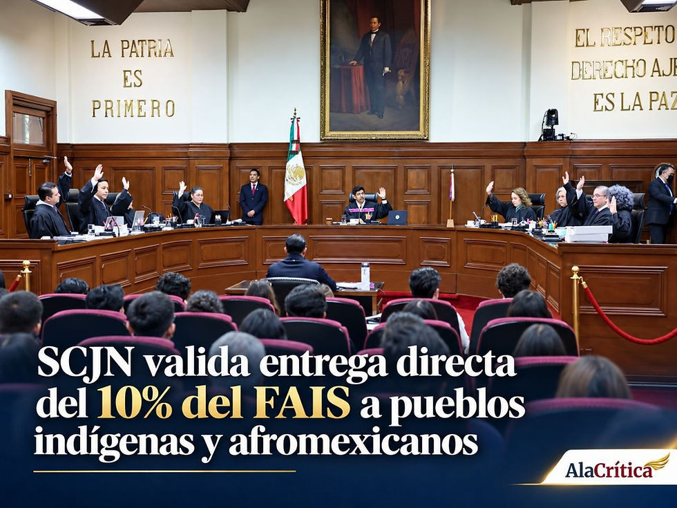 El Pleno de la Suprema Corte de Justicia de la Nación durante la sesión donde validó la entrega directa del 10% del FAIS a pueblos indígenas y afromexicanos