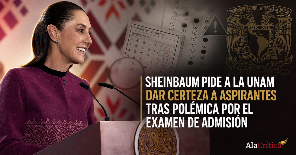 Claudia Sheinbaum durante conferencia matutina habla sobre conflicto del examen de admisión de la UNAM