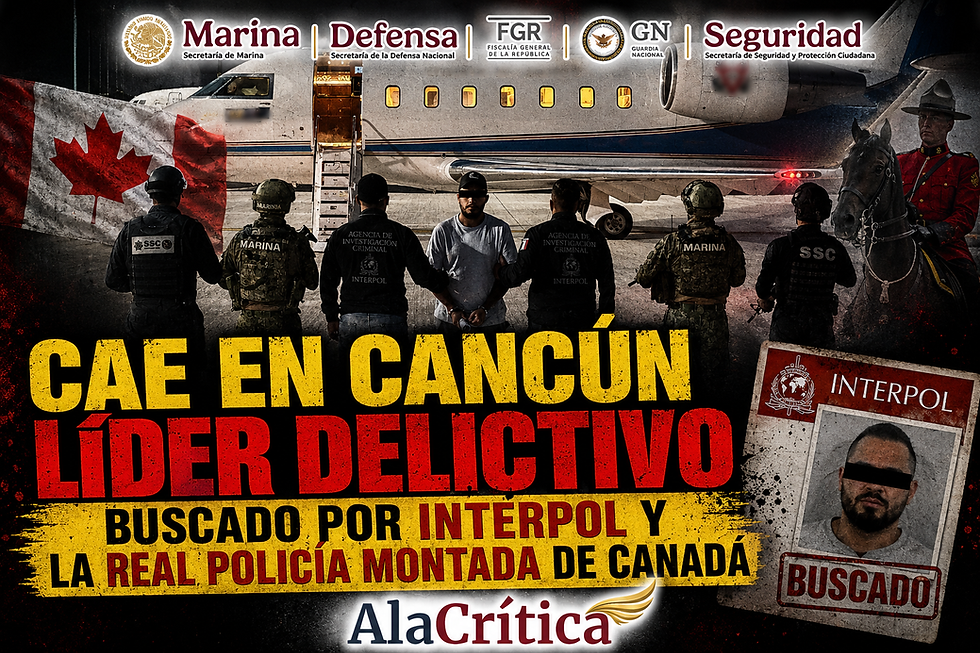 Elementos de la Secretaría de Marina custodiando a un detenido tras operativo de seguridad en Quintana Roo