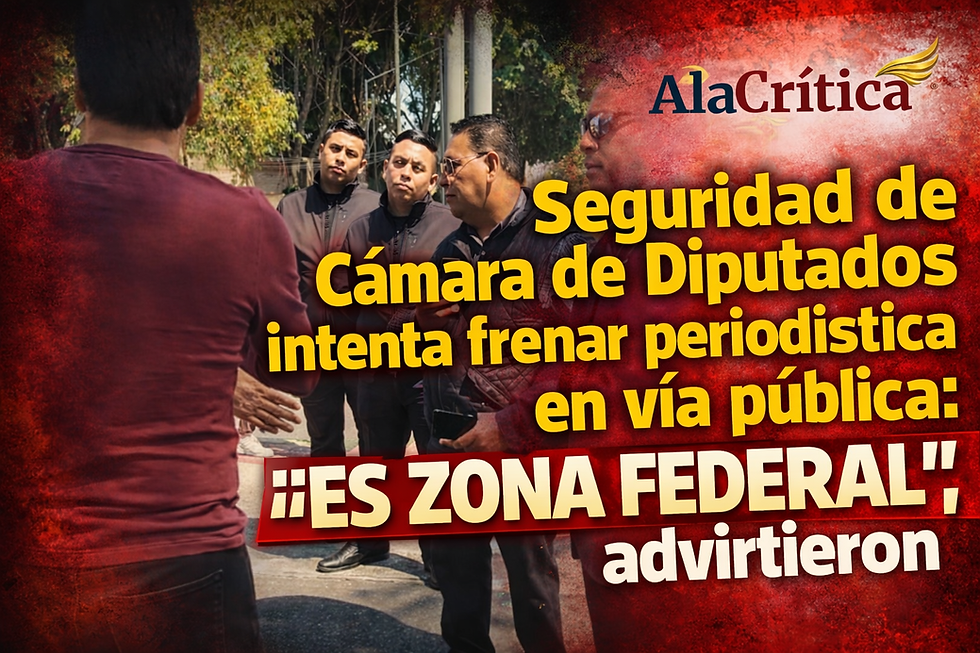 Seguridad de Cámara de Diputados intenta frenar labor periodística en vía pública: "Es zona federal", advirtieron