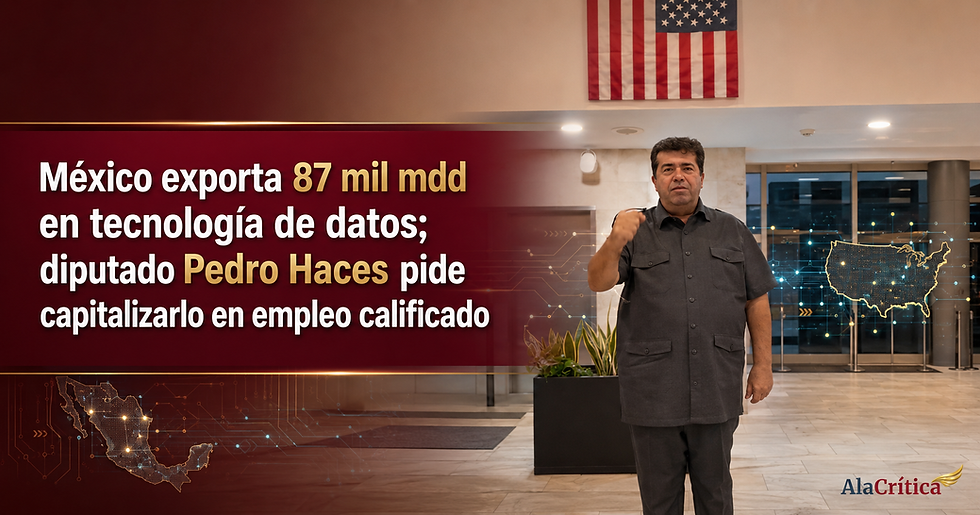 Pedro Haces Barba, presidente de la Comisión Especial para el Seguimiento al T-MEC, durante su gira de trabajo en Chicago, Illinois