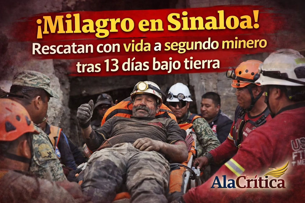¡Milagro en Sinaloa! Rescatan con vida a segundo minero tras 13 días bajo tierra