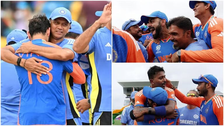 'ಚಾಂಪಿಯನ್ ಭಾರತ': ಟಿ20 ವಿಶ್ವಕಪ್ ಗೆಲ್ಲುತ್ತಿದ್ದಂತೆ ಮೈದಾನದಲ್ಲಿ ಕಣ್ಣೀರು ಹಾಕಿದ ಟೀಂ ಇಂಡಿಯಾ ಆಟಗಾರರು!