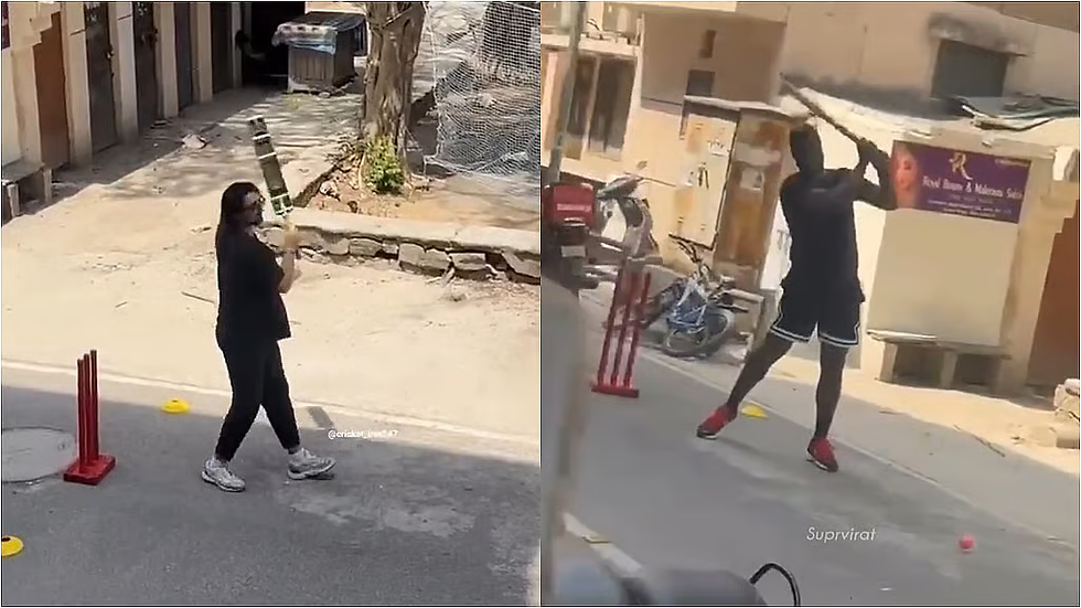 Video: ದೆಹಲಿ ಬೀದಿಯಲ್ಲಿ RCB ಆಟಗಾರರ ಗಲ್ಲಿ ಕ್ರಿಕೆಟ್: Tim David ಸಿಕ್ಸರ್ ಗಳ ಸುರಿಮಳೆ!