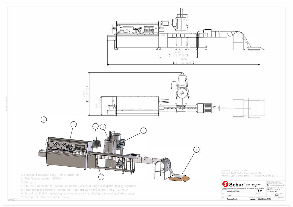 Schur Star 2060 C Bagging System Layout