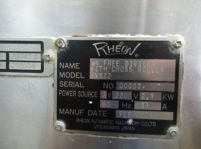 2123 Rheon V4 - VX122, 010